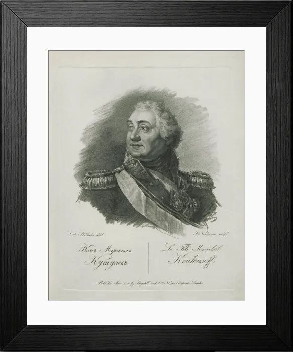 Framed Print : Portrait of Field Marshal Prince Mikhail Kutuzov (1745-1813), 1813 Framed Print : Portrait of Field Marshal Prince Mikhail Kutuzov (1745-1813), 1813