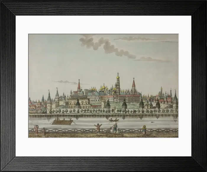 Framed Print : The Moscow Kremlin from the Moskva River, Between 1792 and 1820 Framed Print : The Moscow Kremlin from the Moskva River, Between 1792 and 1820
