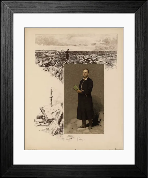 Framed Print : Portrait of Grigory Savvich Skovoroda (1722-1794), 1899-1900 Framed Print : Portrait of Grigory Savvich Skovoroda (1722-1794), 1899-1900