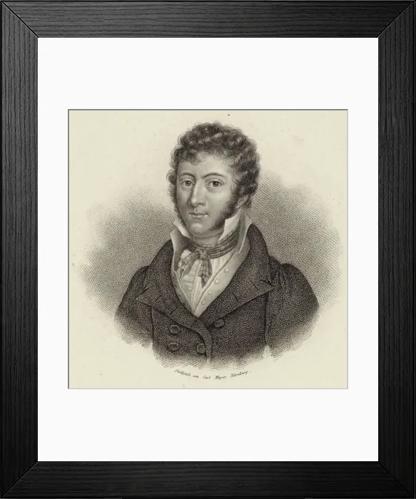 Framed Print : Portrait of the composer John Field (1782-1837), 1845 Framed Print : Portrait of the composer John Field (1782-1837), 1845
