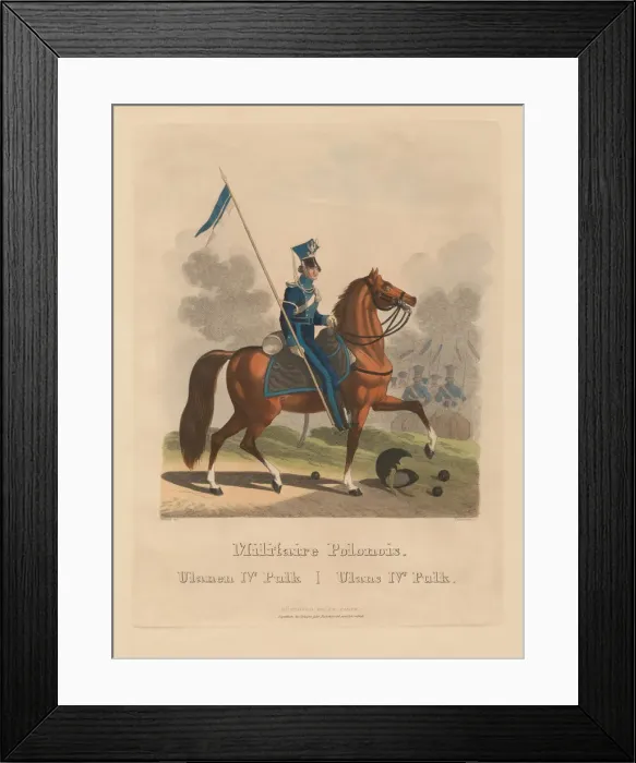 Framed Print : The Polish Army 1831: Uhlans of the 4th Pulk, 1831