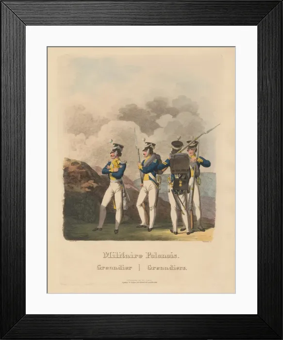 Framed Print : The Polish Army 1831: Grenadier, 1831 Framed Print : The Polish Army 1831: Grenadier, 1831