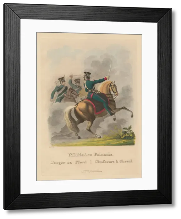 Framed Print : The Polish Army 1831: Horse Chasseurs (Chasseurs a cheval), 1831 Framed Print : The Polish Army 1831: Horse Chasseurs (Chasseurs a cheval), 1831