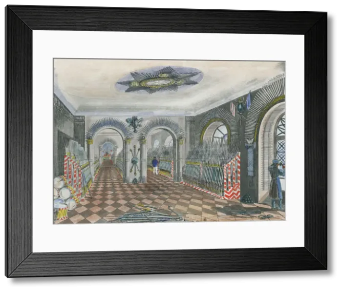 Framed Print : The Warsaw Arsenal. Armory of the infantry, 1829