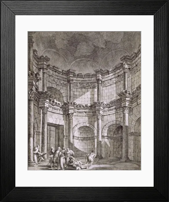 Framed Print : The Temple of Jupiter, pub. 1764. Creator: Robert Adam (1728-92) Framed Print : The Temple of Jupiter, pub. 1764. Creator: Robert Adam (1728-92)