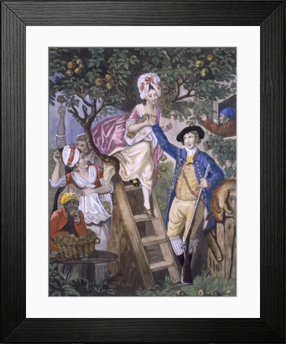 Framed Print : Autumn, Negro Servant. Creator: John Collet (c. 1725-80) after Framed Print : Autumn, Negro Servant. Creator: John Collet (c. 1725-80) after