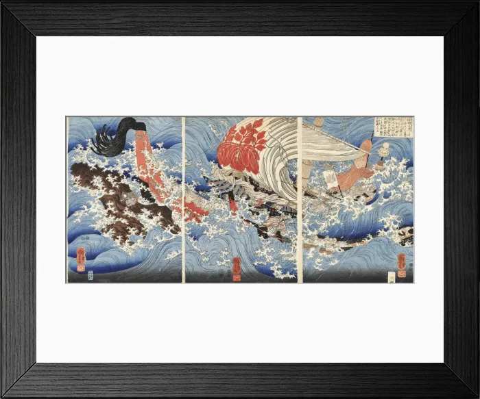 Framed Print : When the Great General Was on the Way to Kyoto from Kyushu... (Meisho Kyushu yori joraku no toki) Framed Print : When the Great General Was on the Way to Kyoto from Kyushu... (Meisho Kyushu yori joraku no toki)