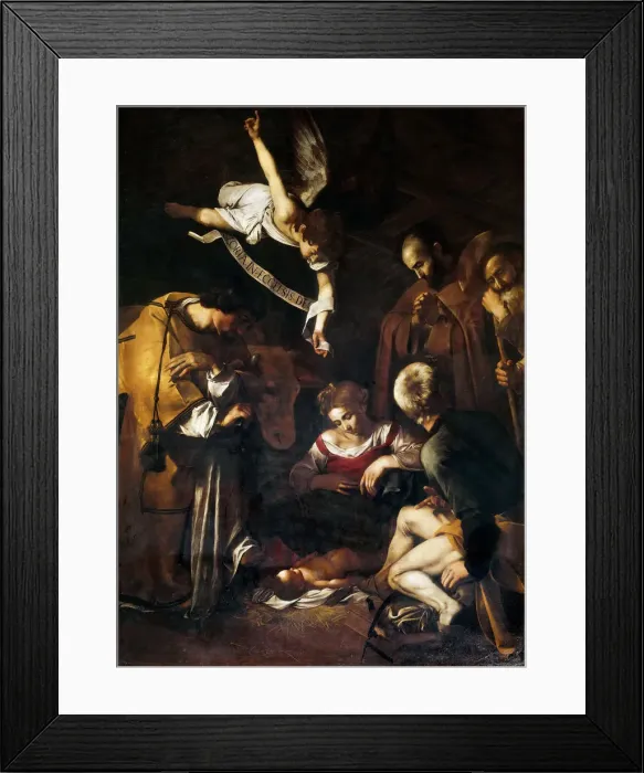Framed Print : Nativity with St. Francis and St. Lawrence, 1609 Framed Print : Nativity with St. Francis and St. Lawrence, 1609