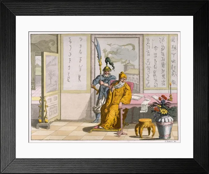 Framed Print : Chinese Taoist religious leaders: The Divinity Kuan-ti, c1820-30. Creator: Italian School Framed Print : Chinese Taoist religious leaders: The Divinity Kuan-ti, c1820-30. Creator: Italian School
