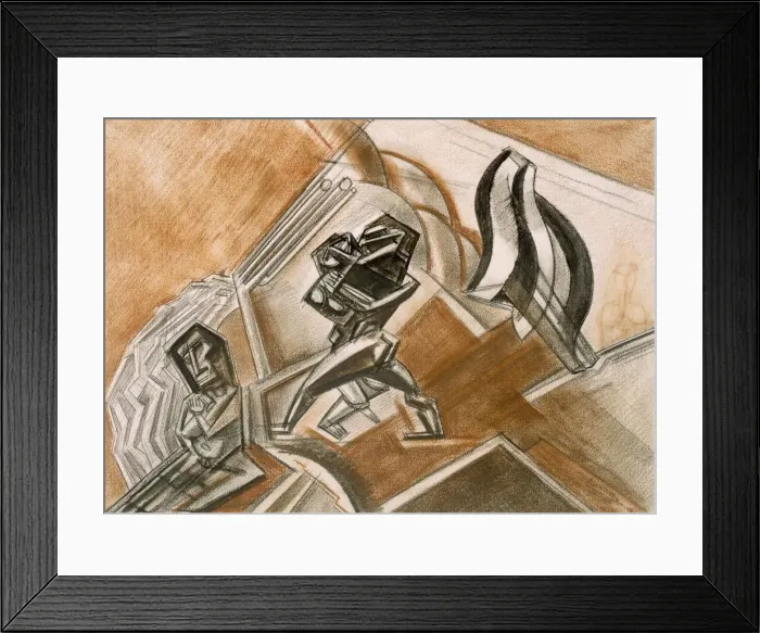 Framed Print : Combat No. 3, 1914. Creator: Percy Wyndham Lewis (1882-1957) Framed Print : Combat No. 3, 1914. Creator: Percy Wyndham Lewis (1882-1957)