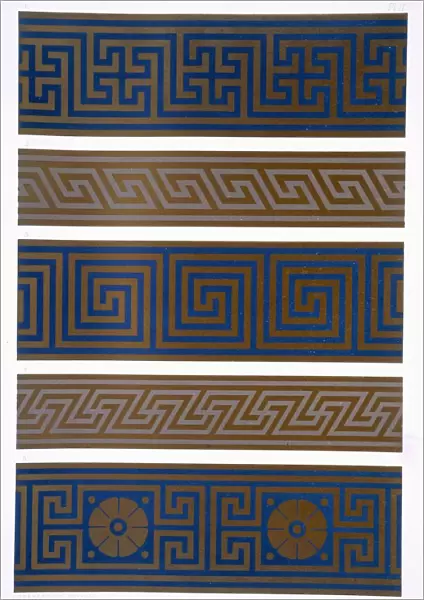 Greek Ornament: Bands or borders in dark on light and light on dark colours, pub