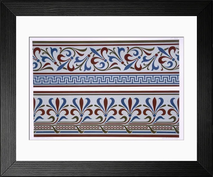 Framed Print : Neo-Grec Ornament: Border and dado designs, pub. 1892. Creator: George Ashdown Audsley (1838-1925) Framed Print : Neo-Grec Ornament: Border and dado designs, pub. 1892. Creator: George Ashdown Audsley (1838-1925)