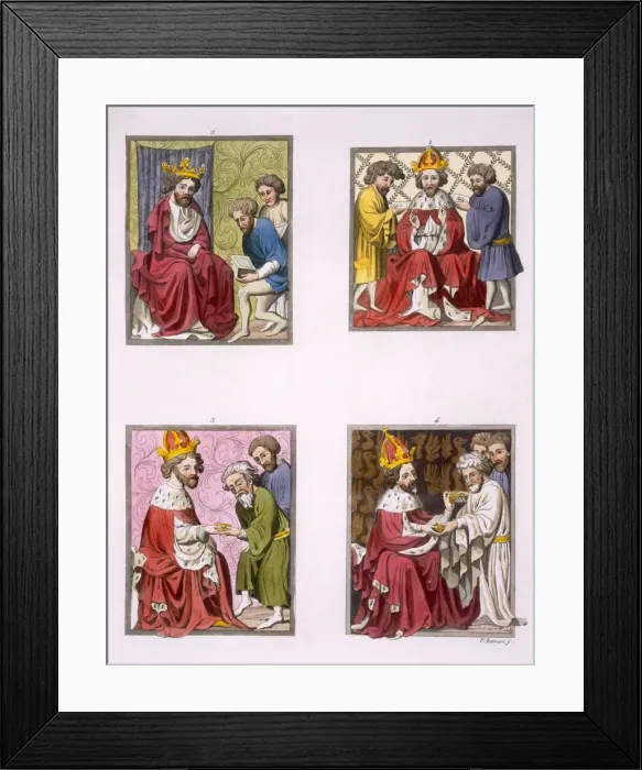 Framed Print : Various rituals to do with the monetary system in the time of Maximilian I, c1800-18 Framed Print : Various rituals to do with the monetary system in the time of Maximilian I, c1800-18