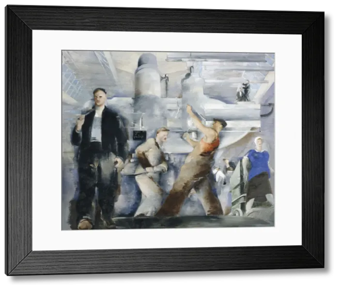 Framed Print : The Mounting of a workshop, 1932