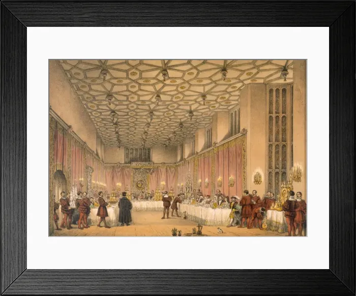 Framed Print : The Chamber, Hampton Court, pub. 1838. Creator: Joseph Nash (1809-78) Framed Print : The Chamber, Hampton Court, pub. 1838. Creator: Joseph Nash (1809-78)