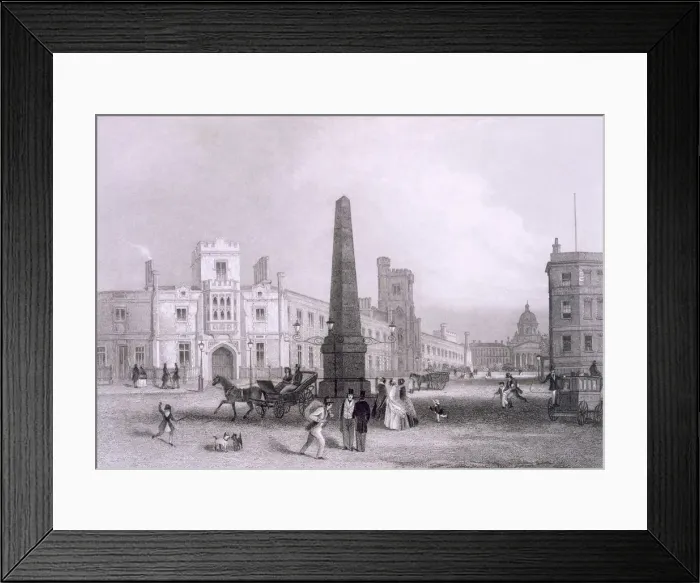 Framed Print : School for the Indigent Blind and Bethlehem Hospital, c1851-55. Creator: Thomas Hosmer Shepherd Framed Print : School for the Indigent Blind and Bethlehem Hospital, c1851-55. Creator: Thomas Hosmer Shepherd