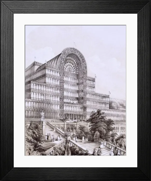 Framed Print : Crystal Palace at Sydenham, the front of the Great Transept, c1854 Framed Print : Crystal Palace at Sydenham, the front of the Great Transept, c1854