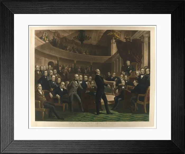 Framed Print : The United States Senate, a. d. 1850, pub. c1855. Creator: Peter Frederick Rothermel Framed Print : The United States Senate, a. d. 1850, pub. c1855. Creator: Peter Frederick Rothermel