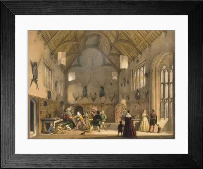 Framed Print : Blind Mans Buff, played in Athelhampton Hall, c1600s. Creator: Joseph Nash (1809-78) Framed Print : Blind Mans Buff, played in Athelhampton Hall, c1600s. Creator: Joseph Nash (1809-78)