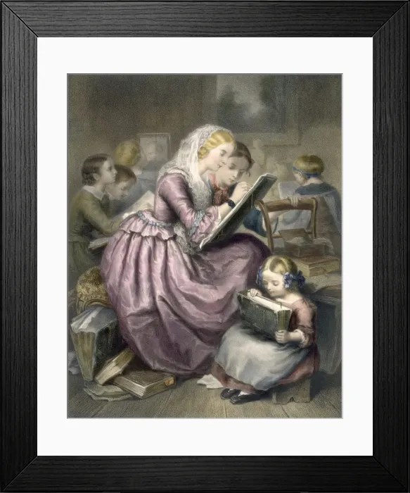 Framed Print : The Drawing School, c1835. Creator: French School (19th century) Framed Print : The Drawing School, c1835. Creator: French School (19th century)