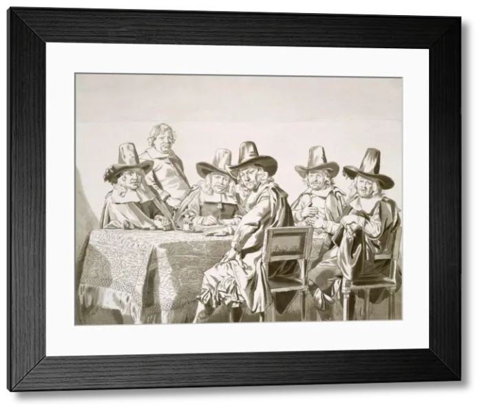 Framed Print : Study of the The Regents of the Childrens Orphange in Haarlem; pub. 1821-28 Framed Print : Study of the The Regents of the Childrens Orphange in Haarlem; pub. 1821-28