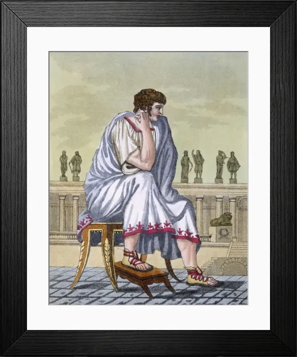 Framed Print : Roman Citizen, pub. 1796. Creator: Jacques Grasset de Saint-Sauveur (1757-1810) Framed Print : Roman Citizen, pub. 1796. Creator: Jacques Grasset de Saint-Sauveur (1757-1810)