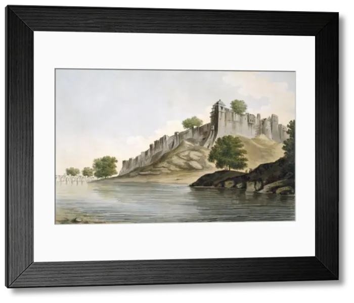 Framed Print : A View of the Fort of Ilionpoor upon the Banks of the River Goomty, pub. 1785-88 Framed Print : A View of the Fort of Ilionpoor upon the Banks of the River Goomty, pub. 1785-88