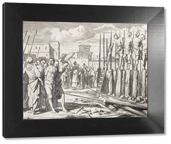 The Impaling of Some rebells?, Punishment: Massacre by impalement, pub. 1672. Creator
