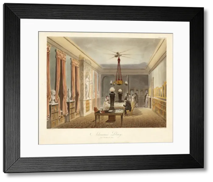 Framed Print : Ackermanns Library for Works of Art, pub. 1815. Creator: Augustus Charles Pugin