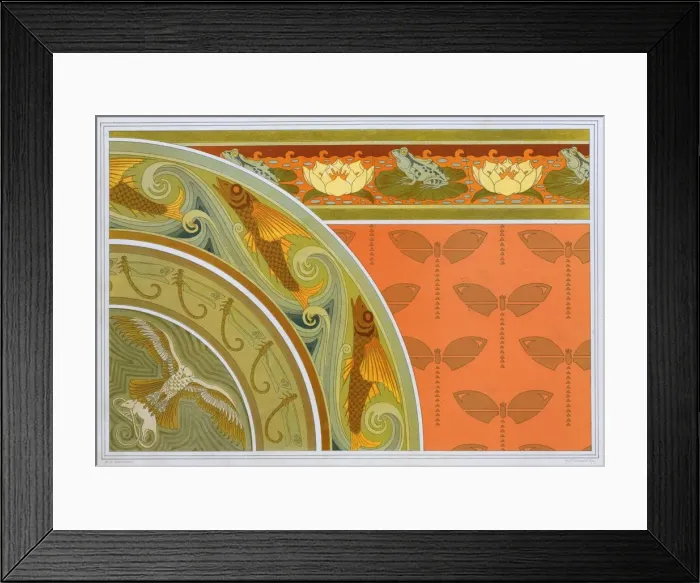 Framed Print : Designs for wallpaper borders, pub. 1897. Creator: Maurice Pillard Verneuil (1869?1942) Framed Print : Designs for wallpaper borders, pub. 1897. Creator: Maurice Pillard Verneuil (1869?1942)