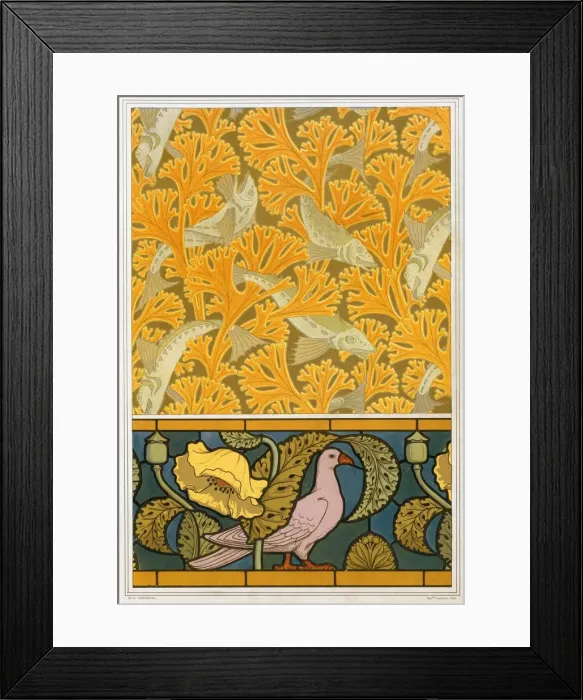 Framed Print : Designs for wallpaper and stained glass, pub. 1897. Creator: Maurice Pillard Verneuil (1869?1942) Framed Print : Designs for wallpaper and stained glass, pub. 1897. Creator: Maurice Pillard Verneuil (1869?1942)
