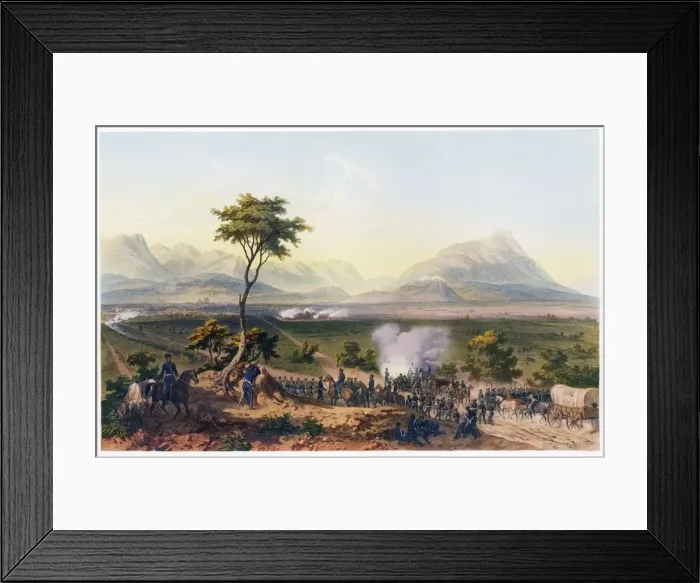 Framed Print : Capture of Monterey, pub. 1851. Creator: Carl Nebel (1805 - 1855) Framed Print : Capture of Monterey, pub. 1851. Creator: Carl Nebel (1805 - 1855)