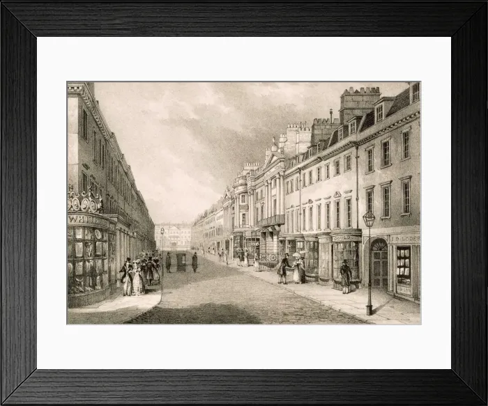 Framed Print : Milsom Street, c1883. Creator: R. Woodroffe (fl. 1835-1854) Framed Print : Milsom Street, c1883. Creator: R. Woodroffe (fl. 1835-1854)