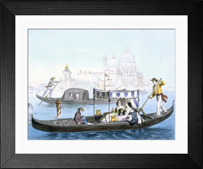 Framed Print : Venetian Gondola, c1850. Creator: Giovanni Battista Cecchini (1804-79) Framed Print : Venetian Gondola, c1850. Creator: Giovanni Battista Cecchini (1804-79)