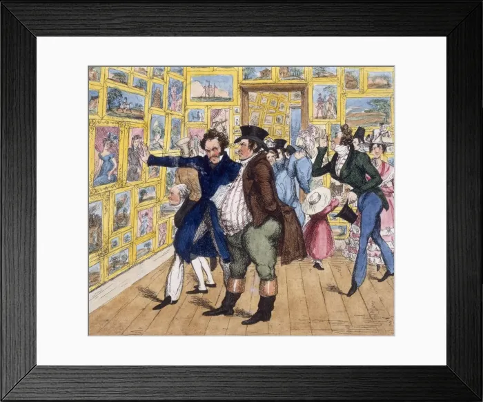 Framed Print : Conception beyond Expression, or The Acme of Pictorial Criticism, 1829. Creator: John Phillips Framed Print : Conception beyond Expression, or The Acme of Pictorial Criticism, 1829. Creator: John Phillips