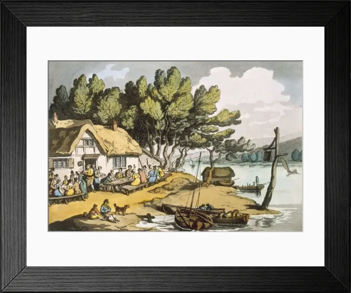 Framed Print : View near Newport, Isle of Wight, pub. 1822. Creator: Thomas Rowlandson (1756-1827) Framed Print : View near Newport, Isle of Wight, pub. 1822. Creator: Thomas Rowlandson (1756-1827)