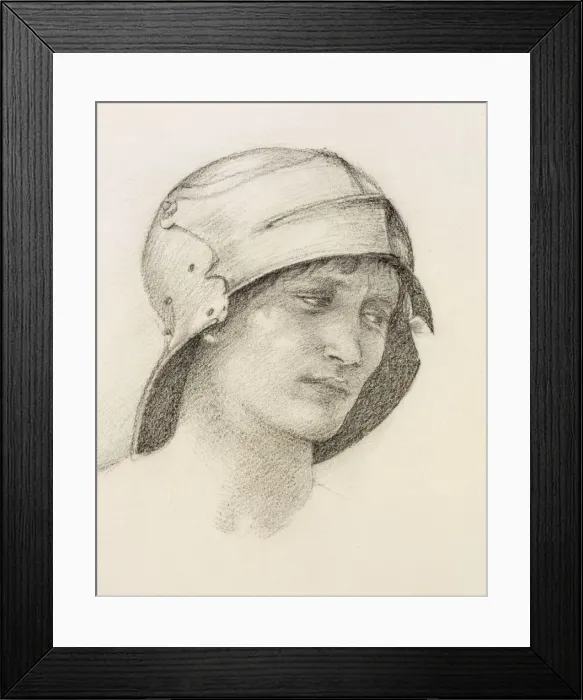 Framed Print : Woman in hat, detail from a sketchbook, c1880s. Creator: Sir Edward Burne-Jones (1833-98) Framed Print : Woman in hat, detail from a sketchbook, c1880s. Creator: Sir Edward Burne-Jones (1833-98)