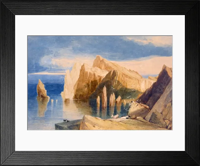 Framed Print : Cliffs on the North East Side of Point Lorenzo, Madeira, c1800-1840. Creator: John Sell Cotman Framed Print : Cliffs on the North East Side of Point Lorenzo, Madeira, c1800-1840. Creator: John Sell Cotman