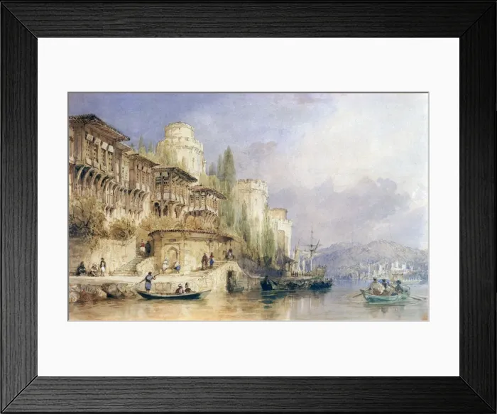 Framed Print : The Bosphorus, with the Castles of Europe and Asia, 1846. Creator: Thomas Allom (1804-72) Framed Print : The Bosphorus, with the Castles of Europe and Asia, 1846. Creator: Thomas Allom (1804-72)