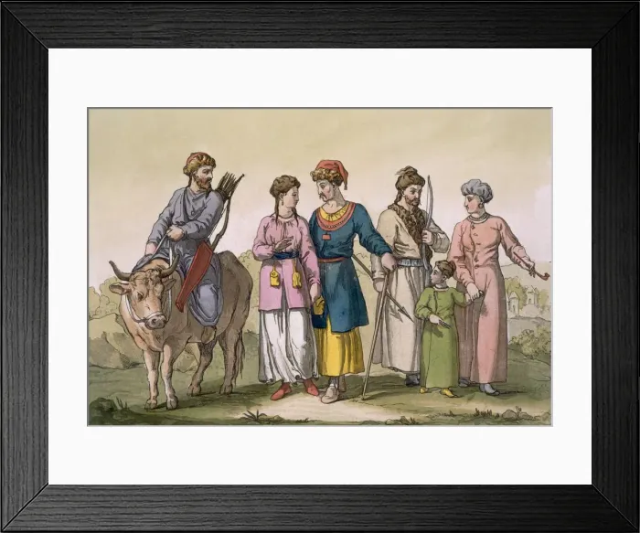 Framed Print : Taguri Tatars of the Crimea, c1820s-30s. Creator: D. K. Bonatti (fl. 1720-80)