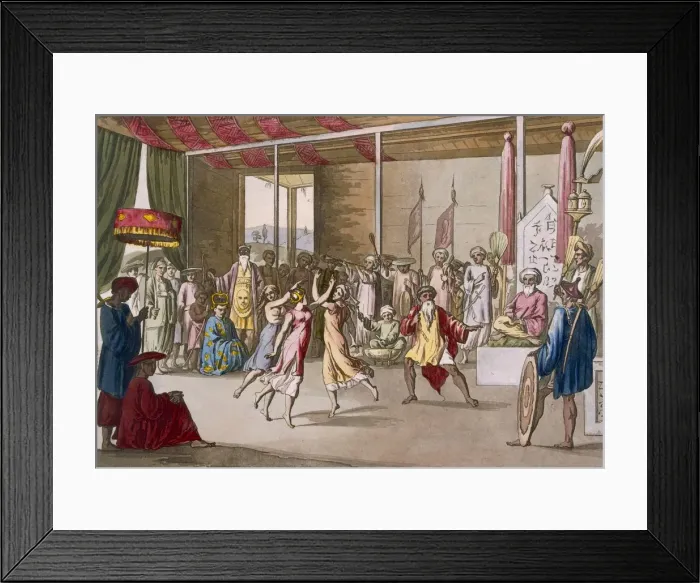 Framed Print : Cochin Chinese drama, from Costume dei... c1820s-30s. Creator: Angelo Monticelli (1778-1837) Framed Print : Cochin Chinese drama, from Costume dei... c1820s-30s. Creator: Angelo Monticelli (1778-1837)