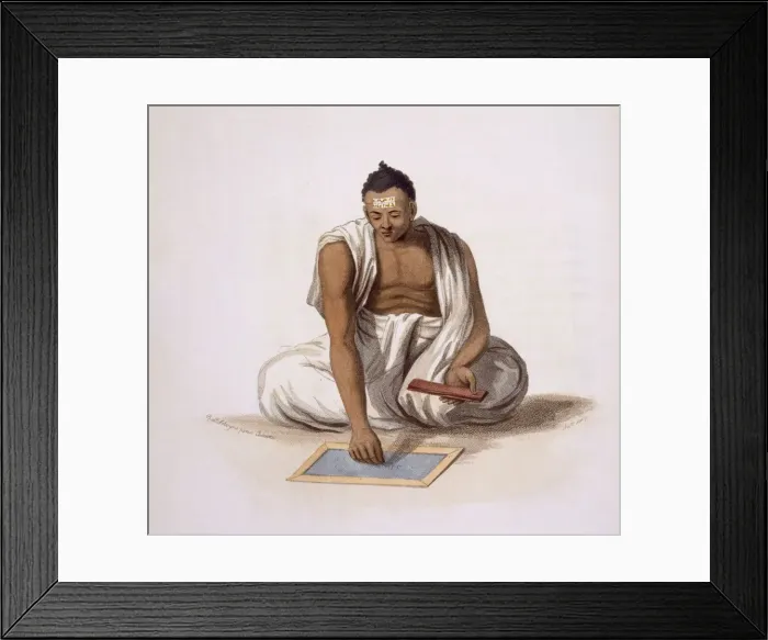 Framed Print : A Dyback, or Astrologer, 1804. Creator: Franz Balthazar Solvyns (1760-1824) Framed Print : A Dyback, or Astrologer, 1804. Creator: Franz Balthazar Solvyns (1760-1824)