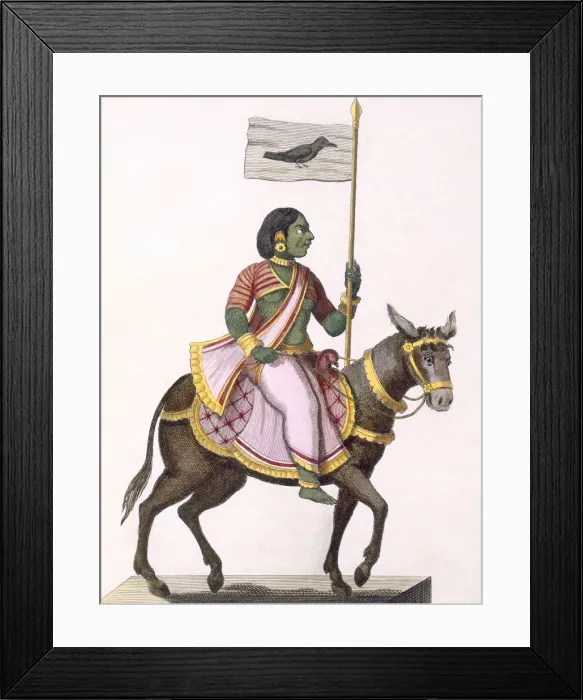 Framed Print : Moudevi, Goddess of Discord and Misery, 1782. Creator: Pierre Sonnerat (1748-1814) Framed Print : Moudevi, Goddess of Discord and Misery, 1782. Creator: Pierre Sonnerat (1748-1814)