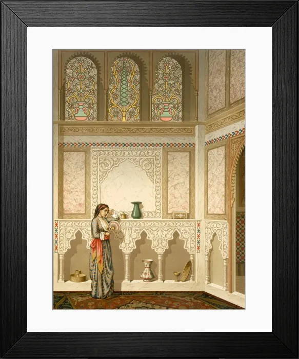 Framed Print : Cairo: Interior of the domestic house of Sidi Youssef Adami, pub Framed Print : Cairo: Interior of the domestic house of Sidi Youssef Adami, pub