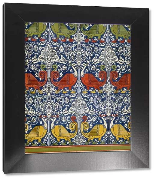 Example of printed Egyptian fabric, pub. 1877. Creator: Emile Prisse d Avennes (1807-79)