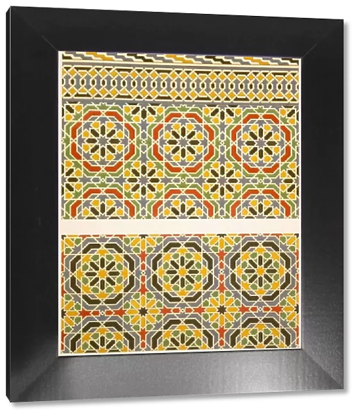 Geometric ceramic (Faience) decoration from the Mosque of Cheykhoun, pub. 1877. Creator