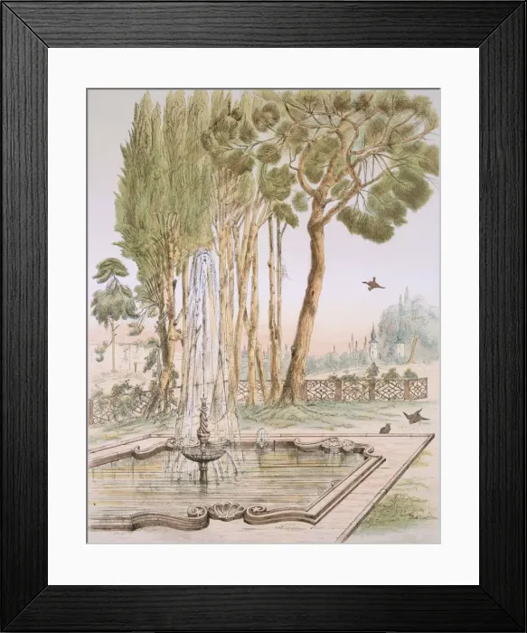 Framed Print : A garden in Turkey, pub. 1883. Creator: A. de Beaumont (19th century) Framed Print : A garden in Turkey, pub. 1883. Creator: A. de Beaumont (19th century)