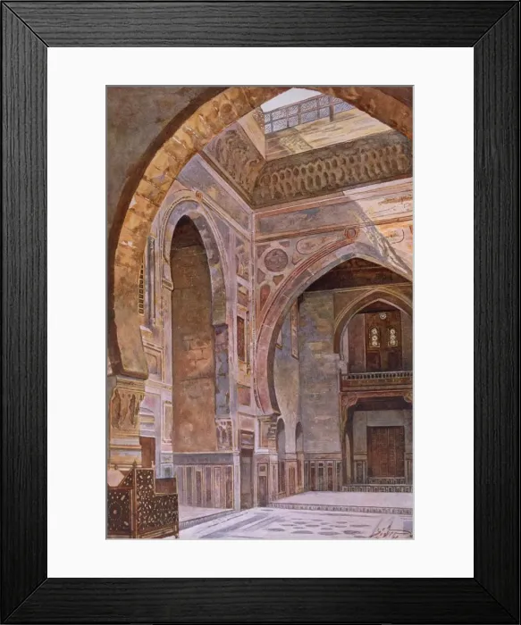 Framed Print : Mosque and Madrasa of Sultan Al-Ghuri, pub. 1949. Creator: Alhusain Fawzy (19th century) Framed Print : Mosque and Madrasa of Sultan Al-Ghuri, pub. 1949. Creator: Alhusain Fawzy (19th century)