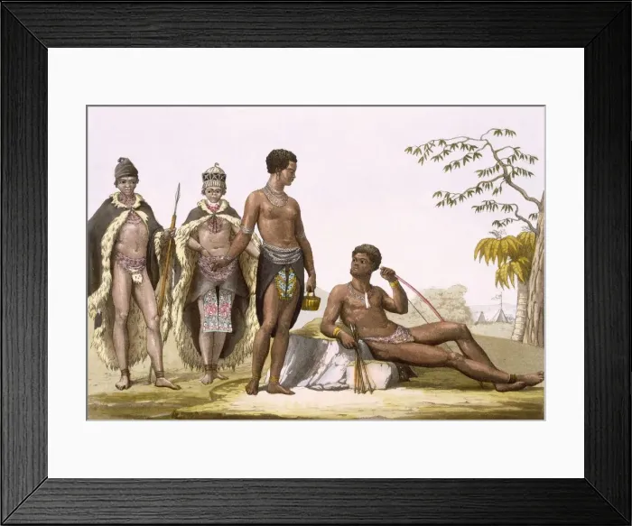 Framed Print : Vol II Gonqui Hottentots of the Cape?, c1820-39. Creator: Gallo Gallina (1796-1874) Framed Print : Vol II Gonqui Hottentots of the Cape?, c1820-39. Creator: Gallo Gallina (1796-1874)
