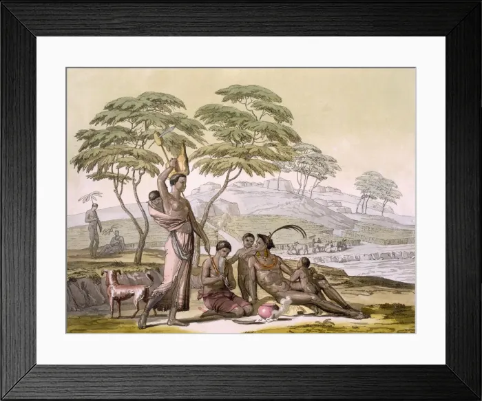 Framed Print : Vol II South East Coast: Cafre nation, c1820-40. Creator: Sir John Barrow (1764-1848) Framed Print : Vol II South East Coast: Cafre nation, c1820-40. Creator: Sir John Barrow (1764-1848)